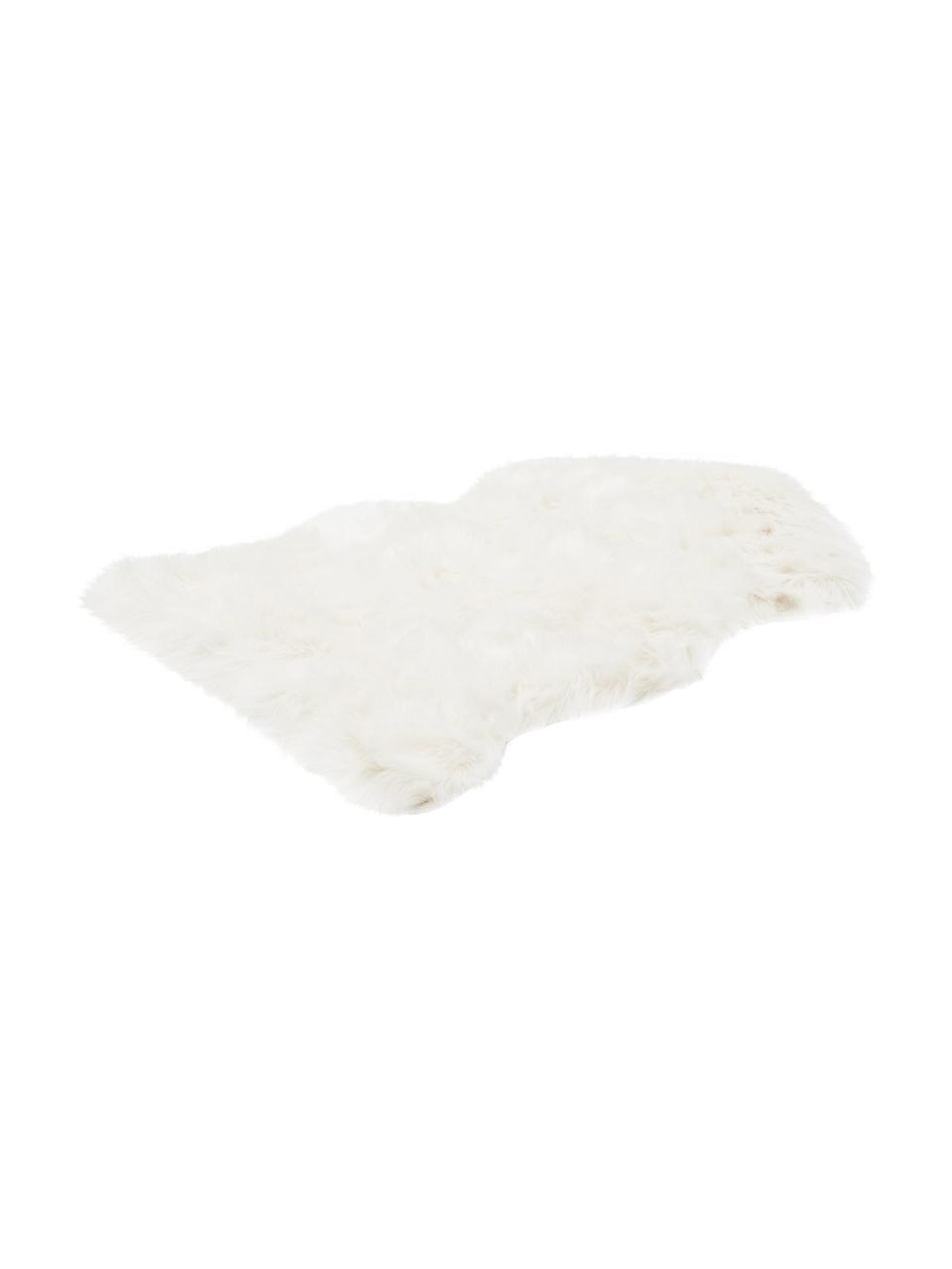 Hladká umělá kožešina Mathilde, Krémově bílá, Š 60 cm, D 90 cm