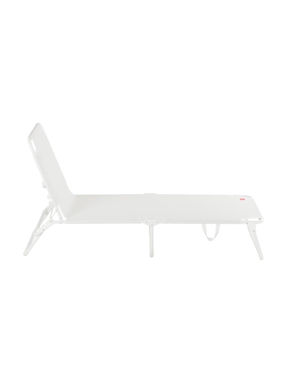 Leżak ogrodowy Fiam Amigo, Stelaż: aluminium, Biały, D 190 x S 58 cm