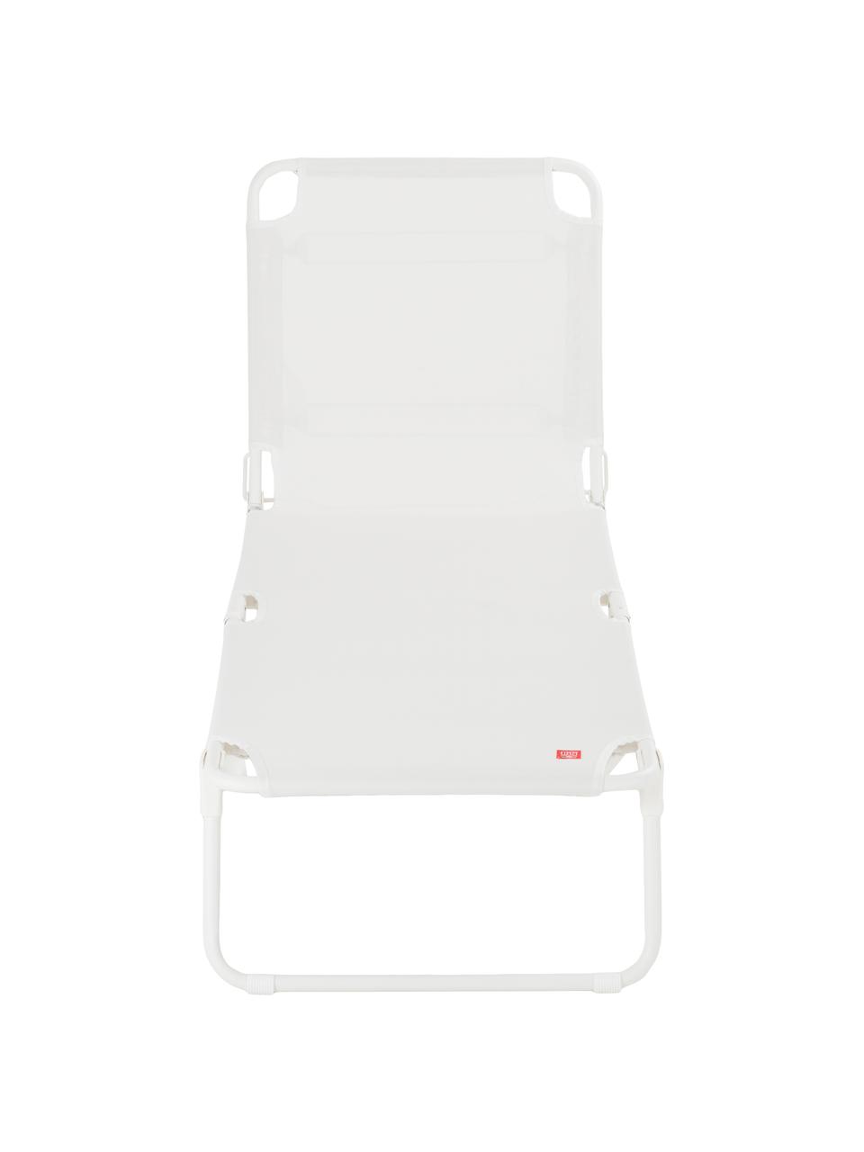 Ligstoel Fiam Amigo zonder armleuning, Frame: aluminium, Bekleding: polyester, Wit, L 190 x B 58 cm