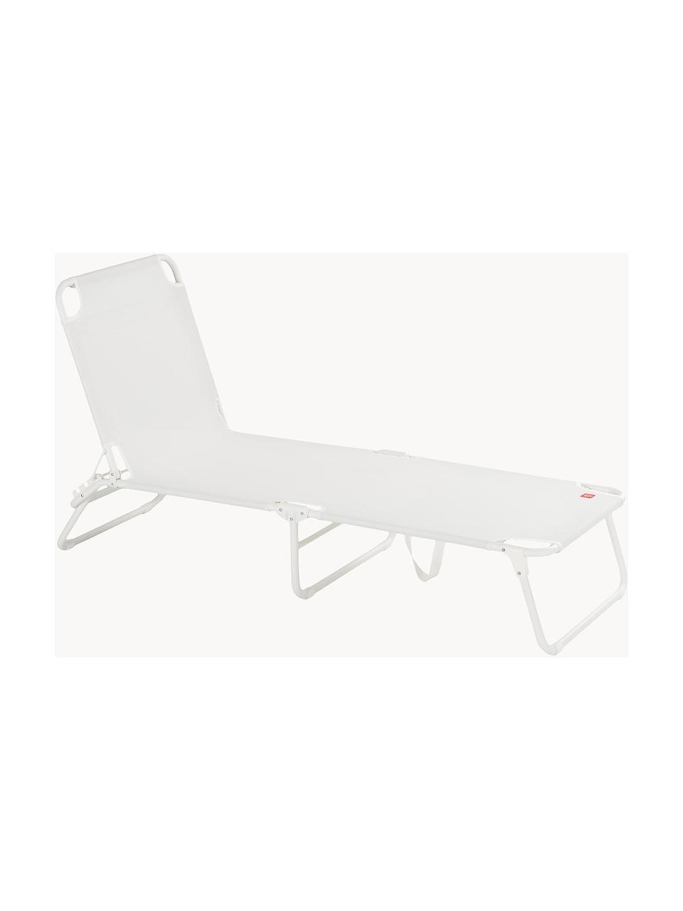 Gartenliege Fiam, Gestell: Aluminium, Bezug: Polyester, Weiss, L 190 x B 58 cm