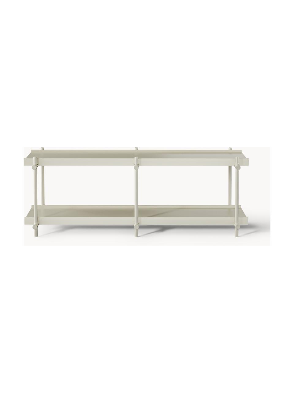 Console en métal Lana, Beige clair, larg. 120 x haut. 44 cm