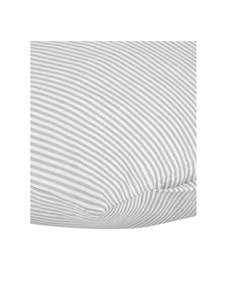 Funda de almohada de algodón Ellie, 50 x 70 cm, Blanco, gris, An 50 x L 70 cm
