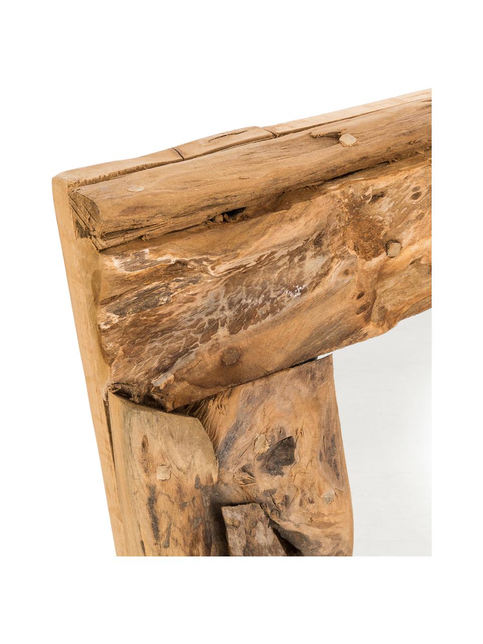 Specchio con cornice in legno di teak Noah, Cornice: legno di teak, Teak, Larg. 50 x Alt. 50 cm