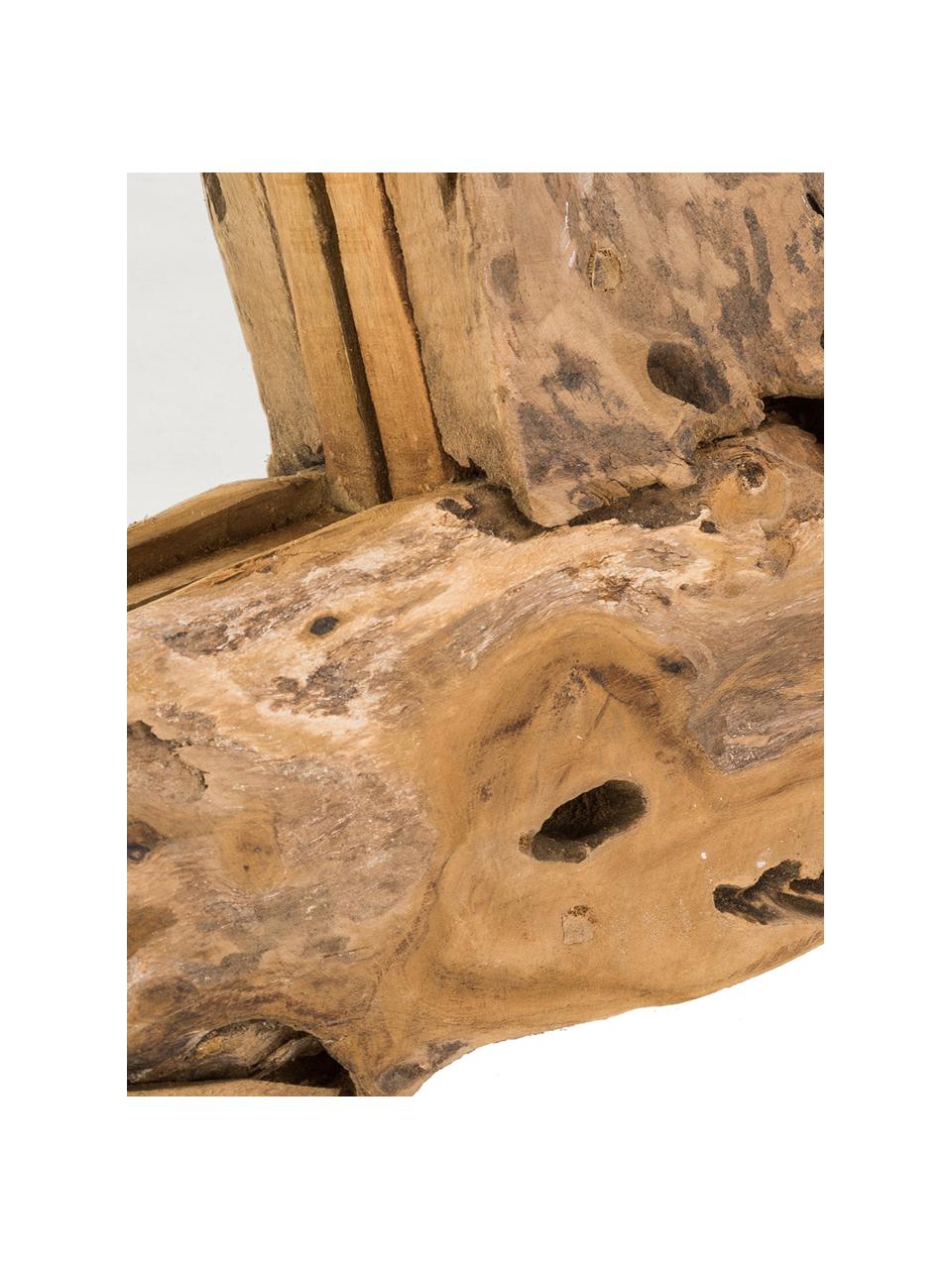 Specchio con cornice in legno di teak Noah, Cornice: legno di teak, Teak, Larg. 50 x Alt. 50 cm