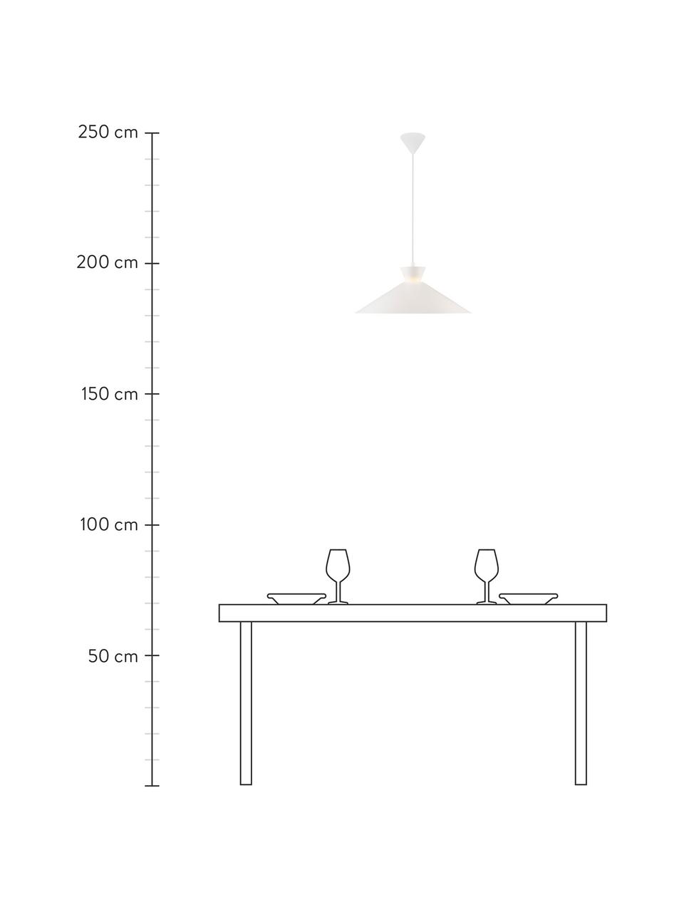 Pendelleuchte Dial, Lampenschirm: Metall, beschichtet, Baldachin: Metall, beschichtet, Weiß, Ø 45 x H 18 cm