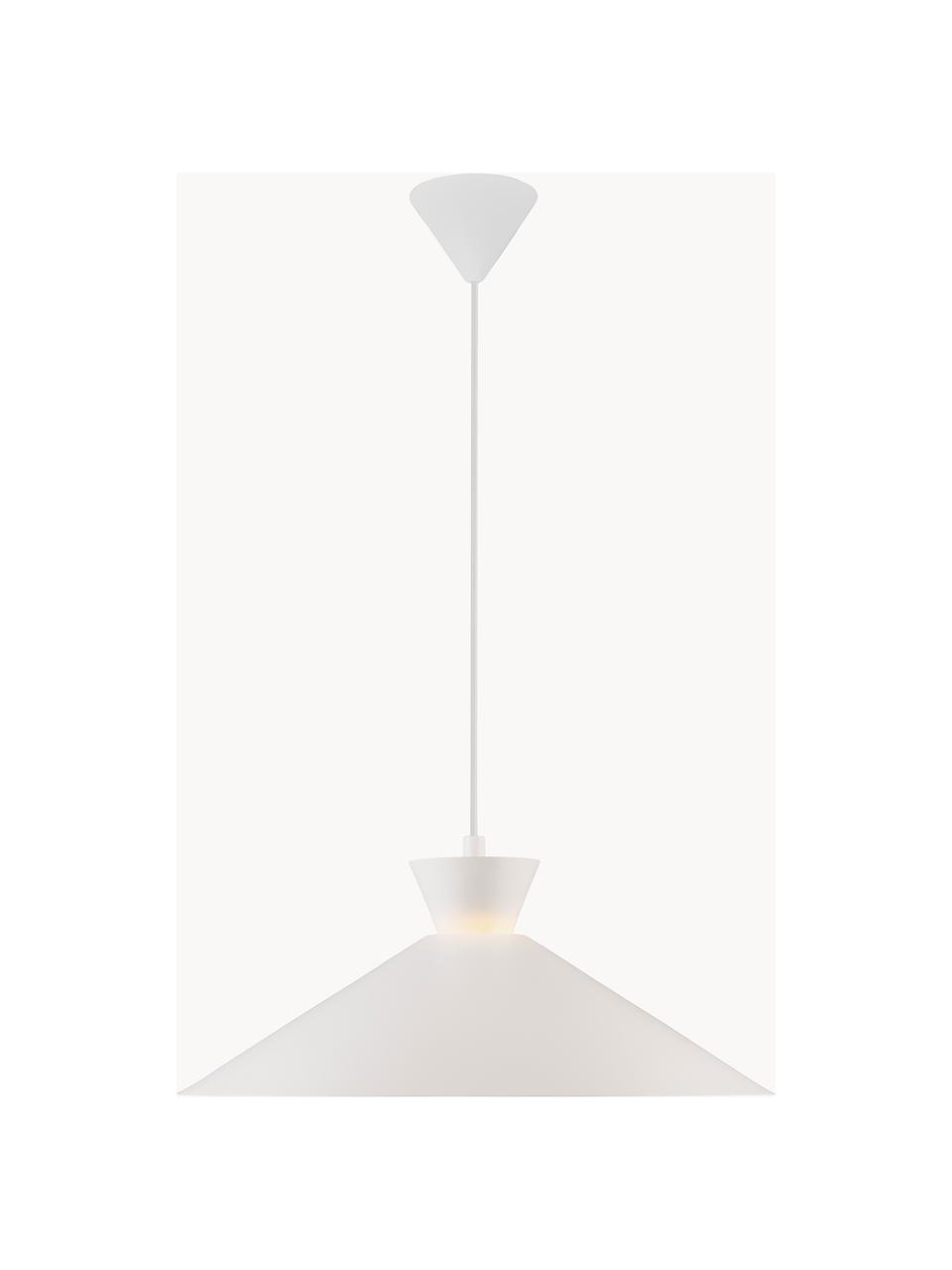 Hanglamp Dial, Lampenkap: gecoat metaal, Wit, Ø 45 x H 18 cm