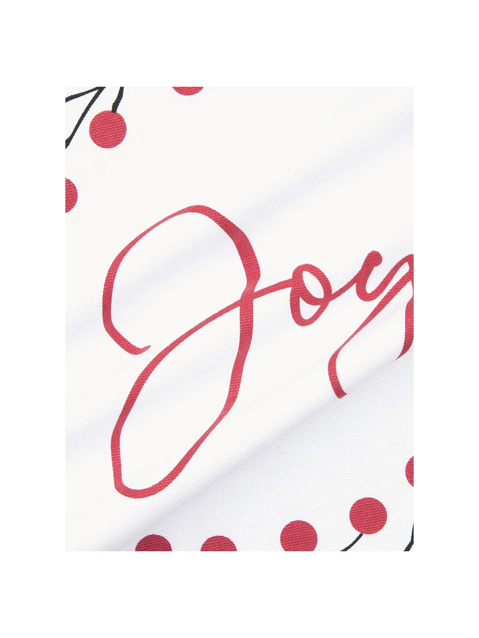 Set 2 federe arredo con stampa invernale Joy, Cotone, Rosso, bianco, nero, Larg. 40 x Lung. 40 cm