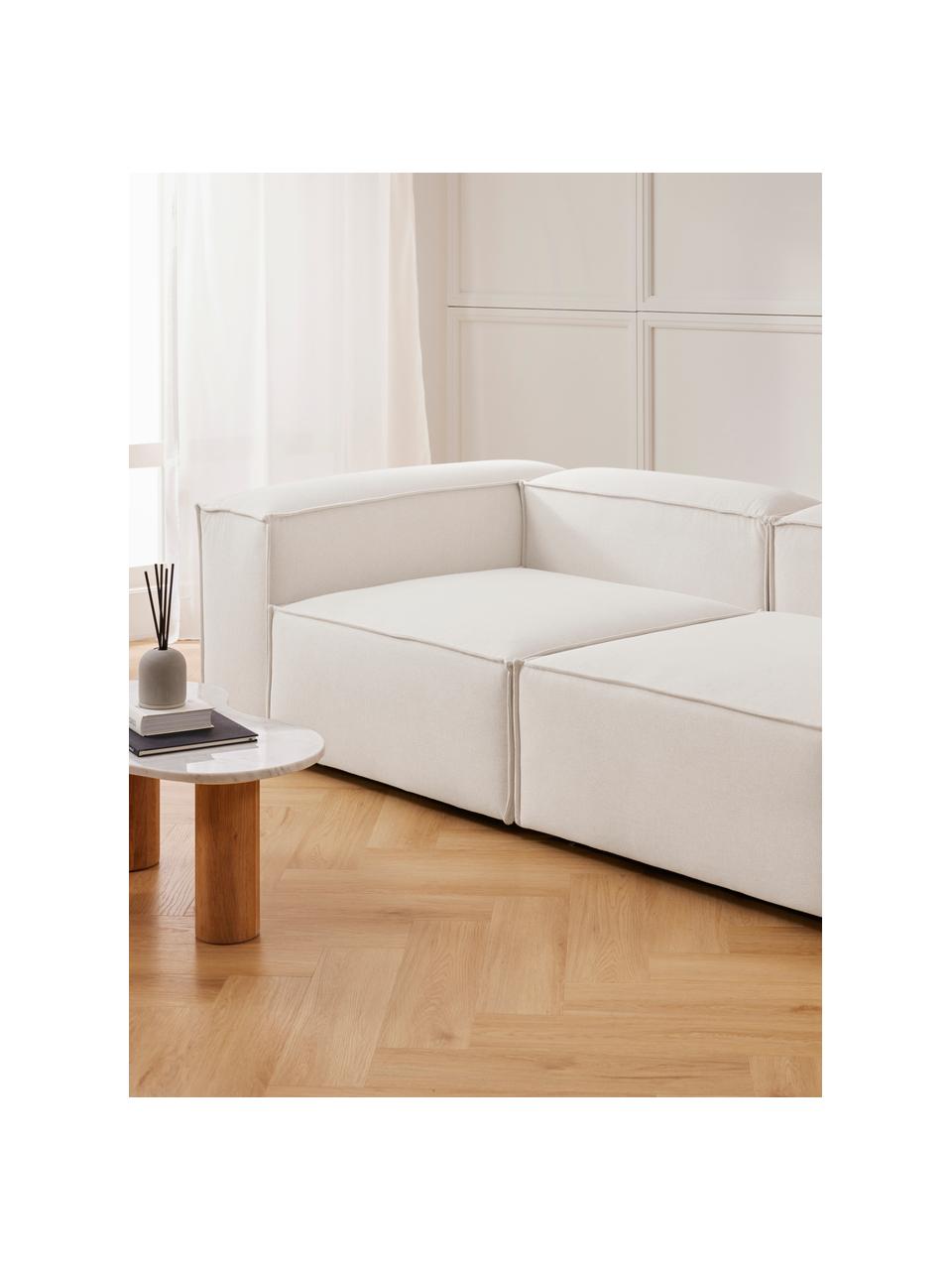 Módulo de esquina sofá Lennon, Tapizado: 100% poliéster Alta resis, Estructura: madera de pino maciza, ma, Patas: plástico, Tejido beige, An 119 x F 119 cm, chaise longue izquierda