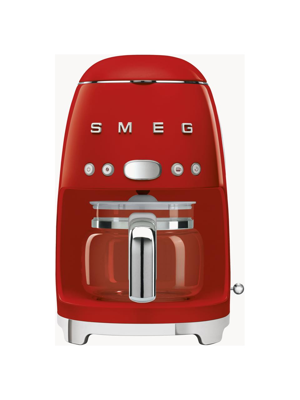 Machine à café filtre 50's Style, Rouge, haute brillance, larg. 26 x haut. 36 cm