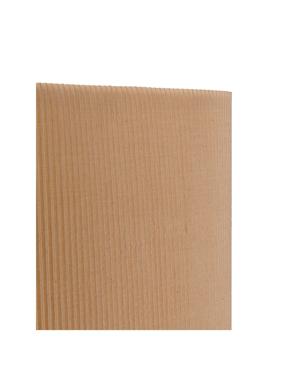 Lámpara de pie Soho, Pantalla: algodón, poliéster, Estructura: metal recubierto, Cable: plástico, Beige, negro, Al 120 cm