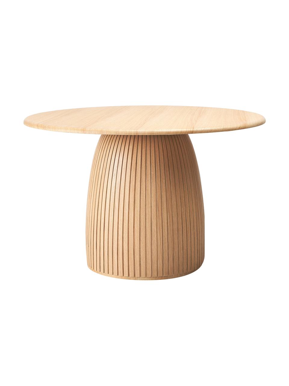 Table ronde Nelly, plusieurs tailles, Placage en bois de chêne, avec MDF (panneau en fibres de bois à densité moyenne), certifié FSC, Bois de chêne, Ø 115 x haut. 75 cm