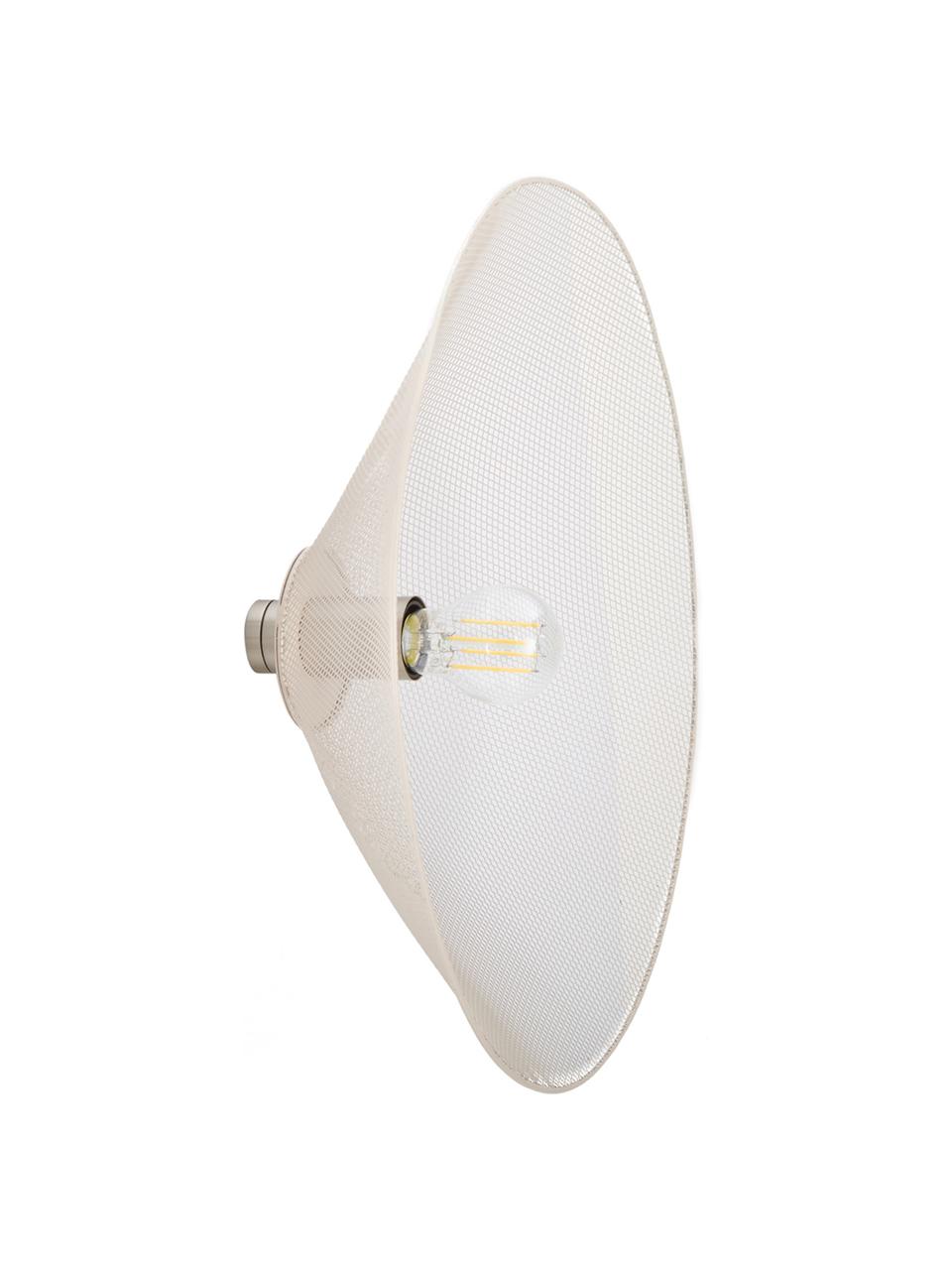 Wandlamp Luxedo, Lampenkap: gecoat metaal, Gebroken wit, Ø 46 x D 10 cm