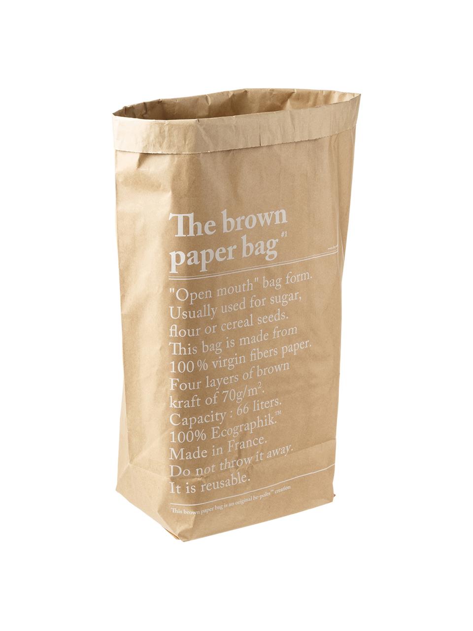 Opbergzakken Le sac en kraft brun, 2 stuks, Gerecycled papier, Bruin, 50 x 69 cm