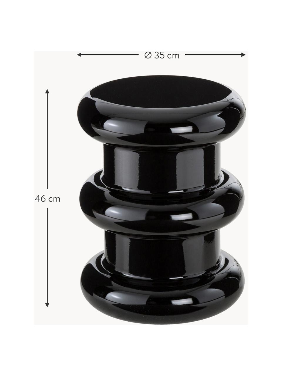 Stołek/stolik pomocniczy Pilasto, Tworzywo sztuczne, pigmentowane, termoplastyczne, Czarny, Ø 35 x W 46 cm