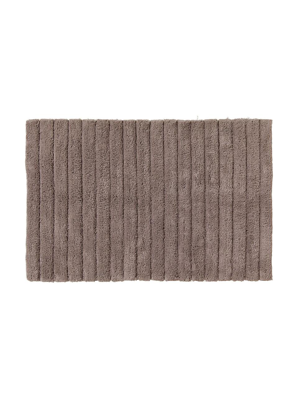 Fluffy badmat Board in bruin, Katoen, zware kwaliteit, 1900 g/m², Bruingrijs, B 60 x L 90 cm