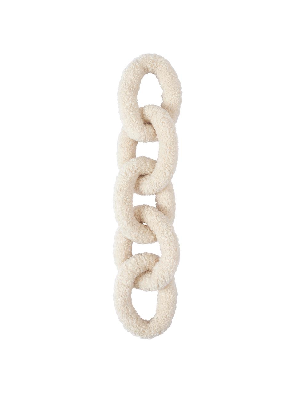 Teddy-Kissen Chain, 100 % Polyester (Teddyfell), Cremeweiß, B 60 x T 20 cm