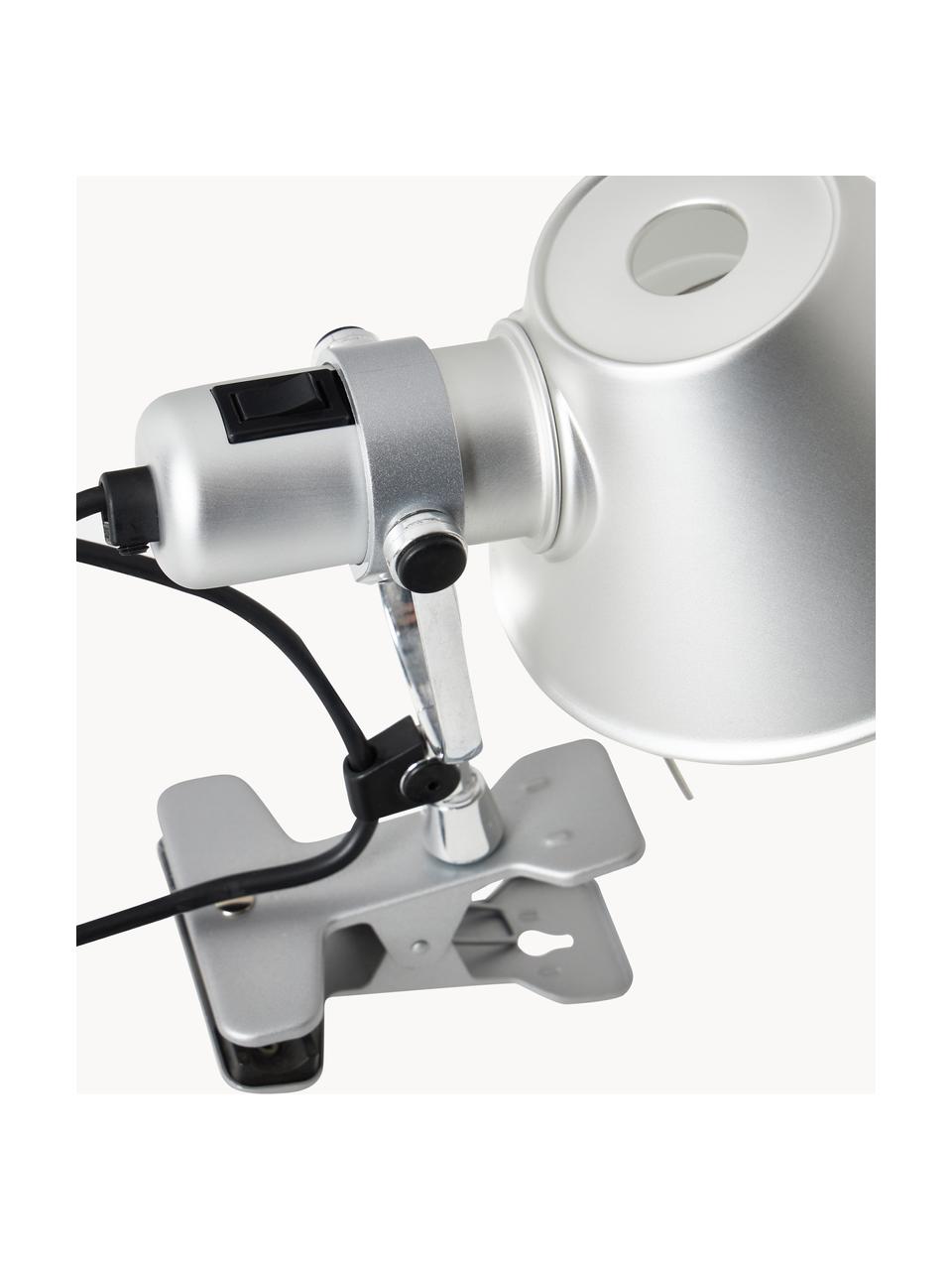 Připínací lampa na psací stůl Tolomeo Pinza, Stříbrná, Ø 18 cm, V 23 cm