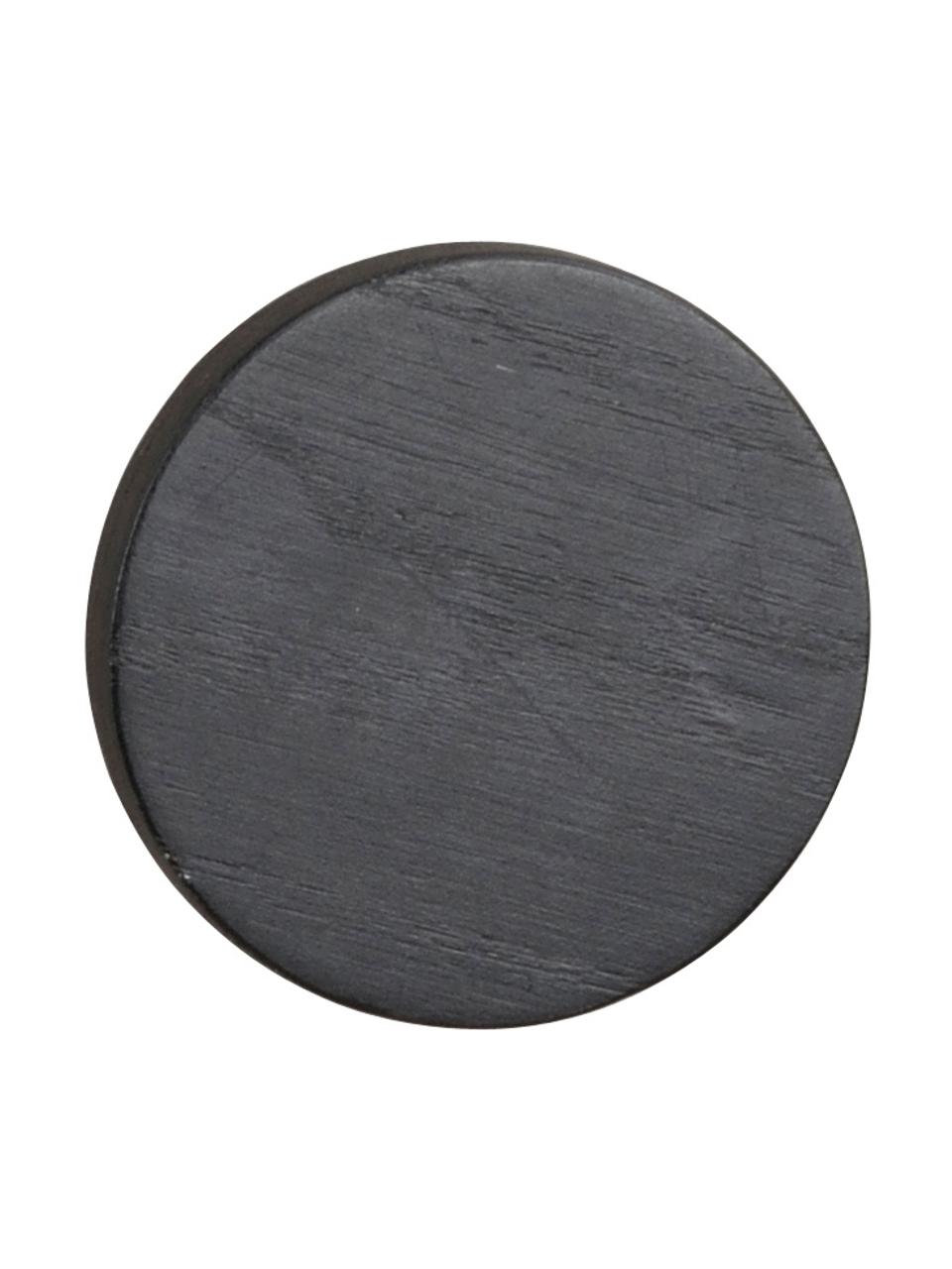 Colgador de madera de roble Milford, Fijación: metal con pintura en polv, Negro, Ø 8 x F 4 cm