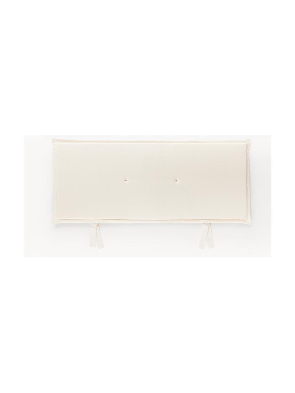 Jednobarevný podsedák na lavici Ortun, Tlumeně bílá, Š 48 x D 150 cm
