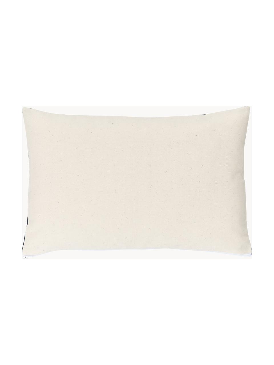 Poszewka na poduszkę w stylu boho Ausel, 100% bawełna, Granatowy, S 30 x D 50 cm