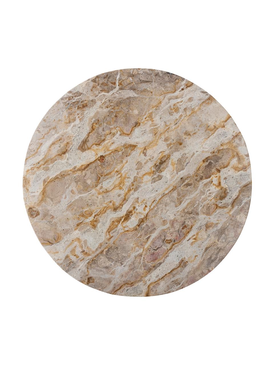 Dreh-Servierplatte Nuni aus Marmor, Marmor, Beige, marmoriert, Ø 36 x H 5 cm