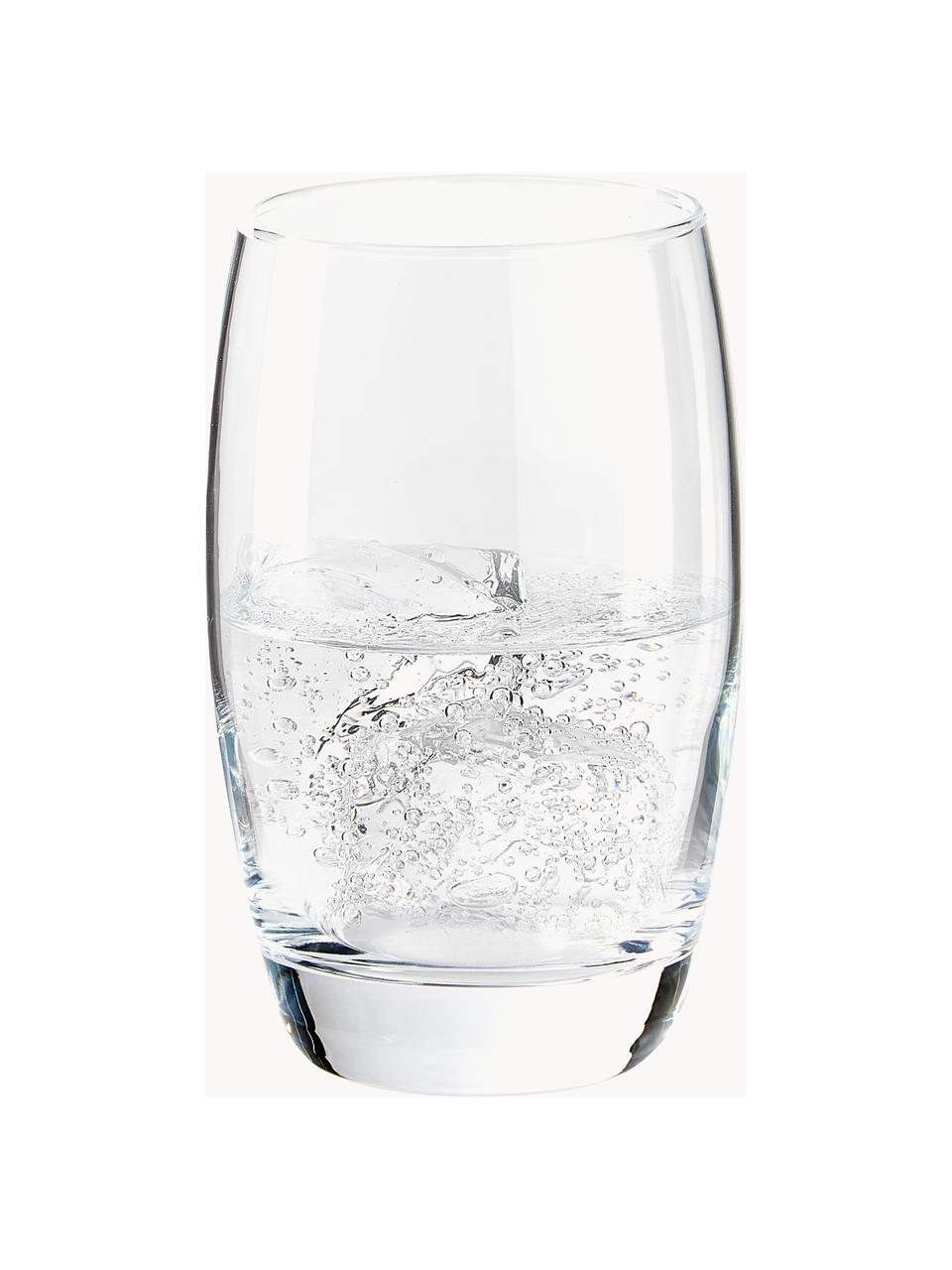 Vasos Salto, 6 uds., Vidrio, Transparente, Ø 8 x Al 12 cm, 350 ml