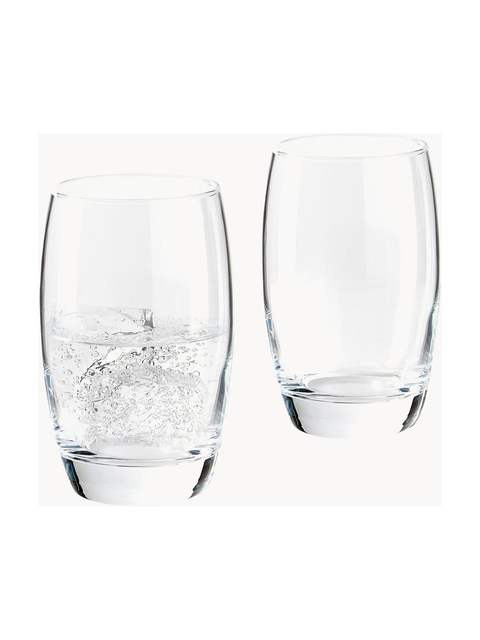 Waterglazen Salto, 6 stuks, Glas, Transparant, Ø 8 x H 12 cm, 350 ml