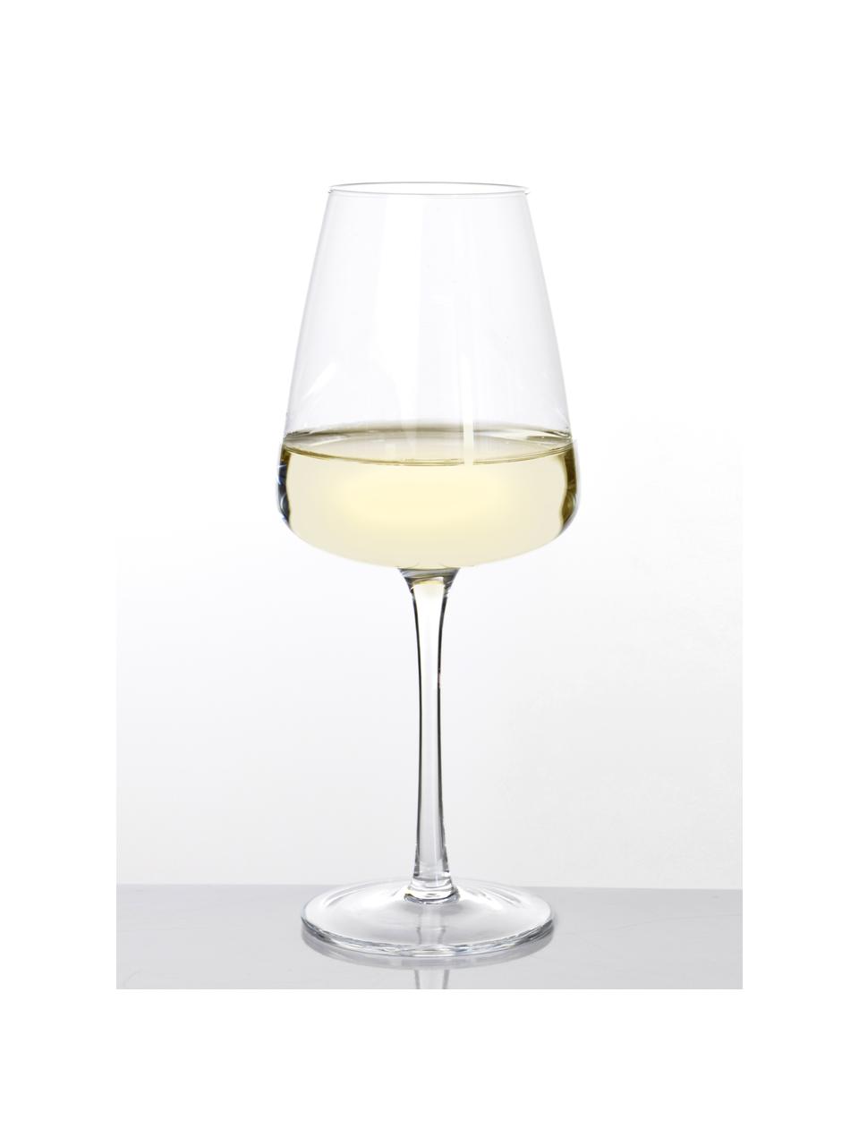 Bicchiere vino bianco in vetro soffiato Ellery 4 pz, Vetro, Trasparente, Ø 9 x Alt. 21 cm