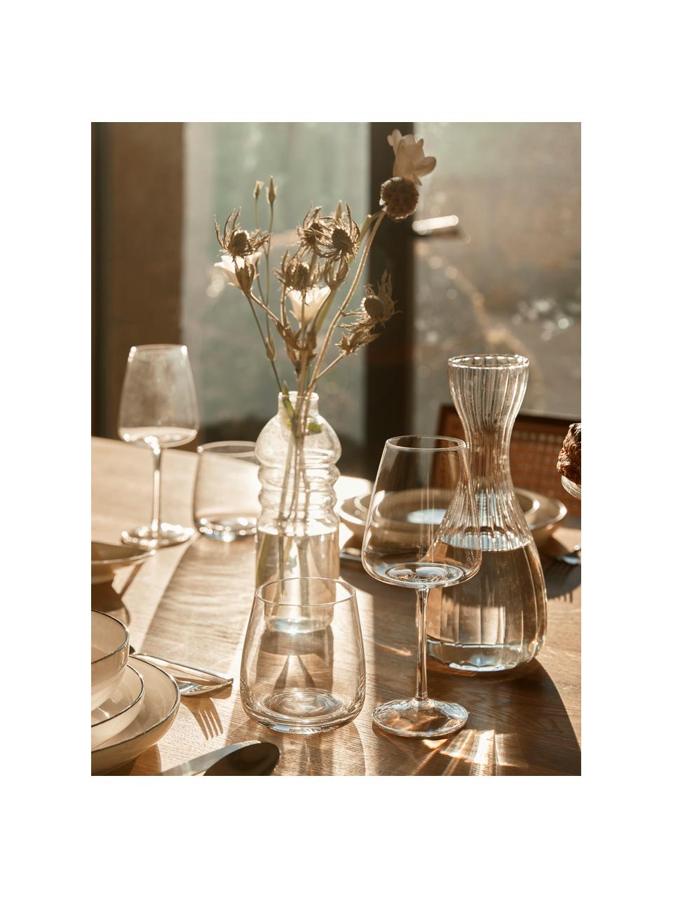 Bicchieri da vino bianco in vetro soffiato Ellery, 4 pezzi, Vetro, Trasparente, Ø 9 x Alt. 21 cm