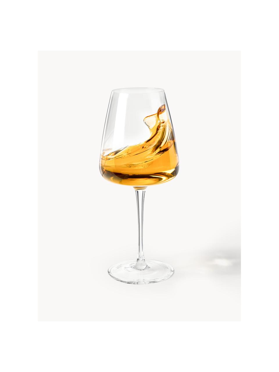 Bicchieri da vino bianco in vetro soffiato Ellery 4 pz, Vetro, Ocra, Ø 9 x Alt. 21 cm, 400 ml