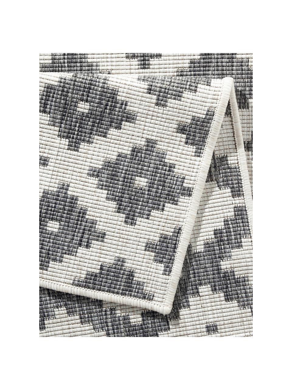 Tapis outdoor réversible Nizza, Gris, couleur crème