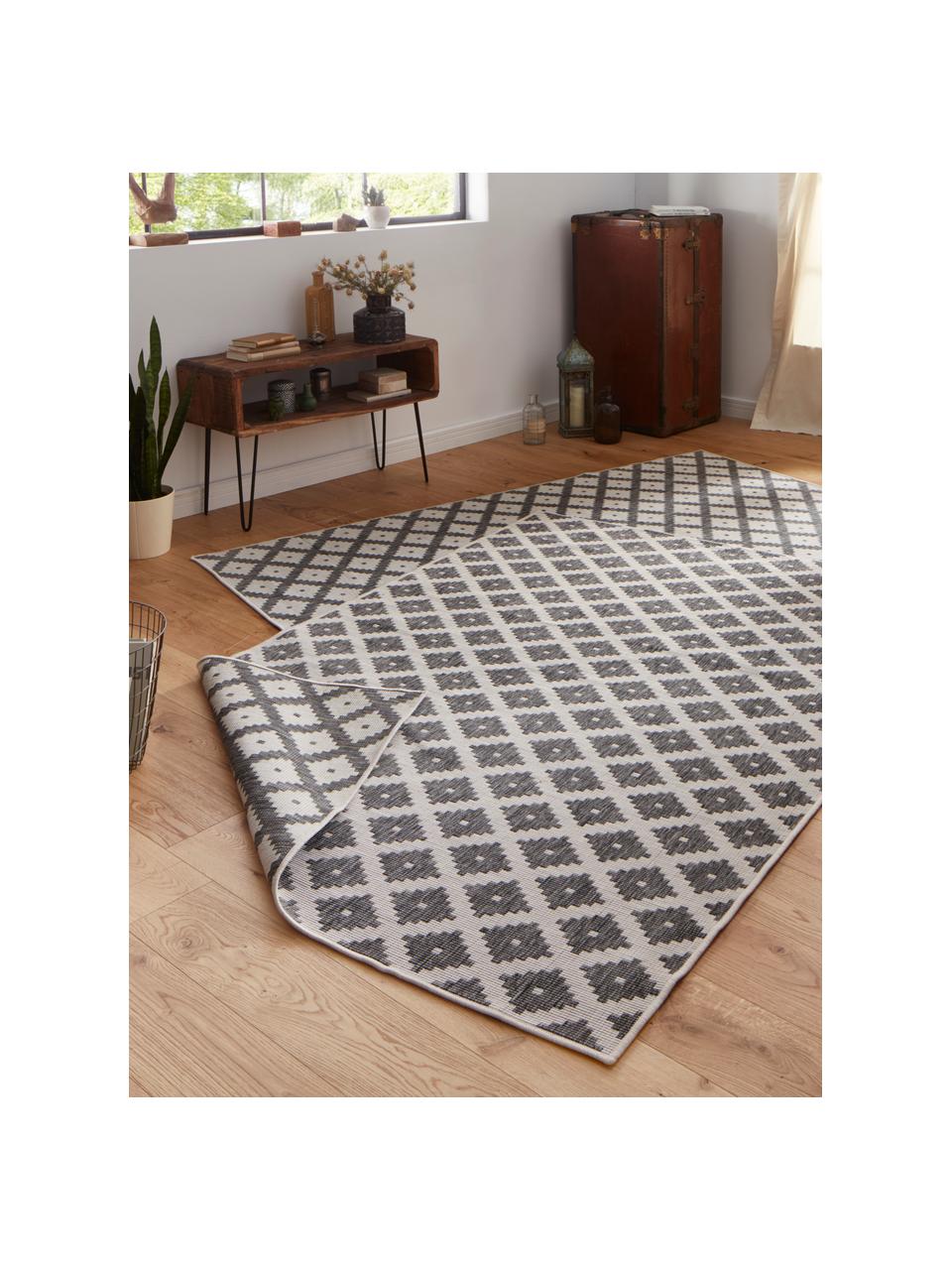 Tappeto reversibile  da interno-esterno Nizza, Grigio, color crema, P 290 x L 200 cm