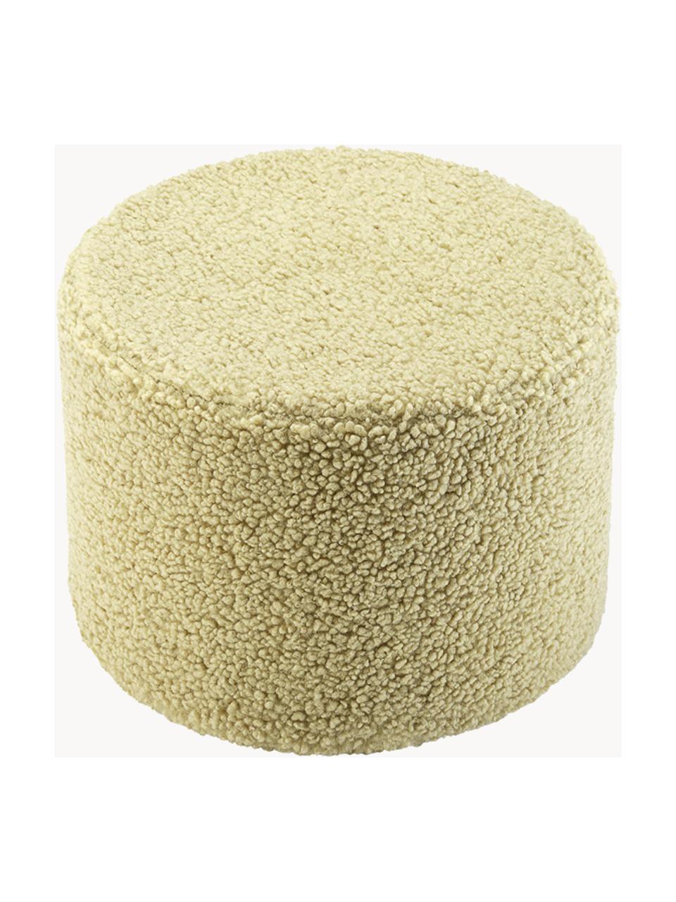 Kinder-Pouf Sugar aus Teddy, Ø 40 cm, Bezug: Teddy (100 % Polyester), Teddy Hellgrün, Ø 40 x H 25 cm