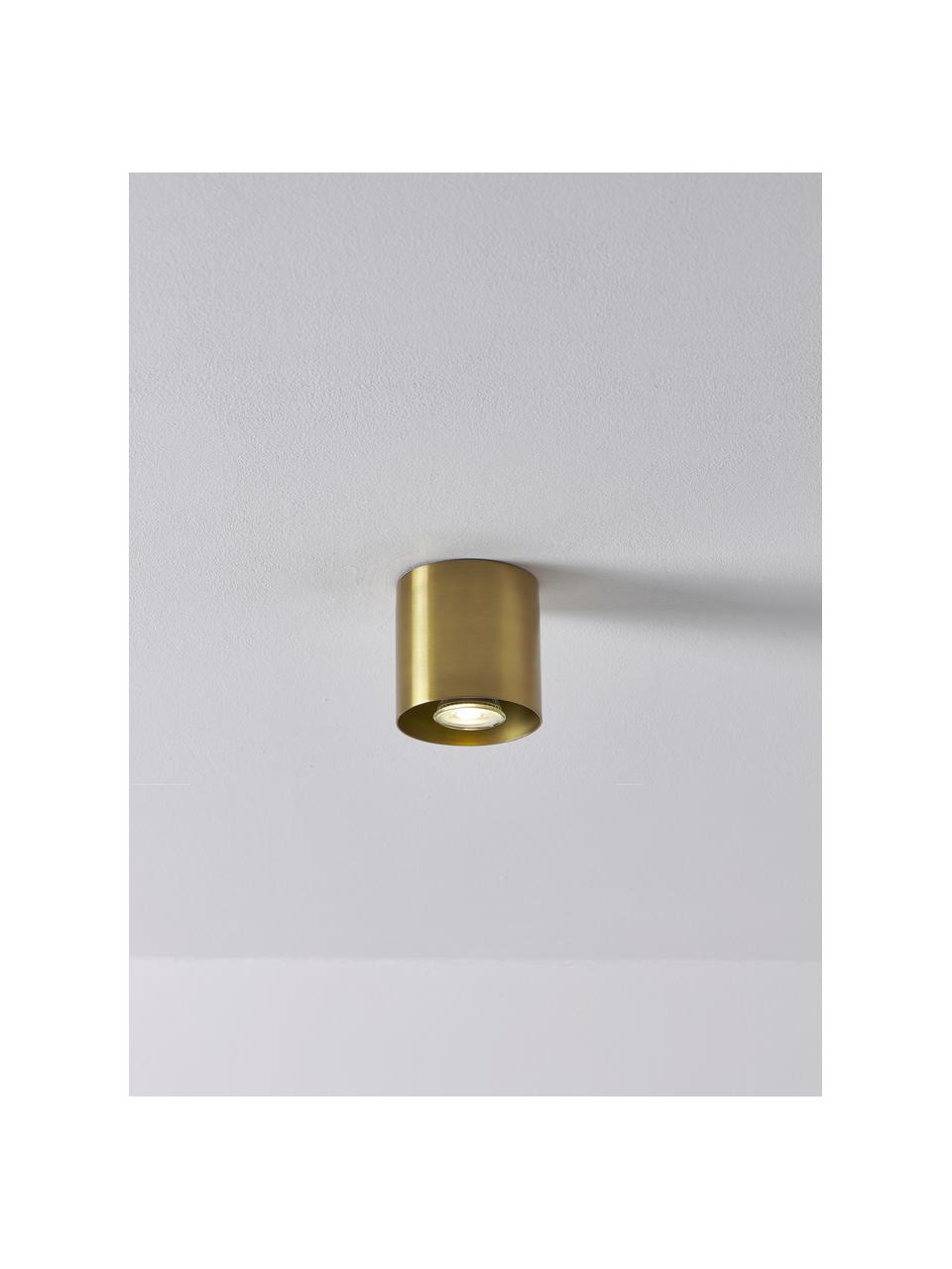 Spot sufitowy Roda, Metal malowany proszkowo, Odcienie mosiądzu, błyszczący, Ø 10 x W 10 cm