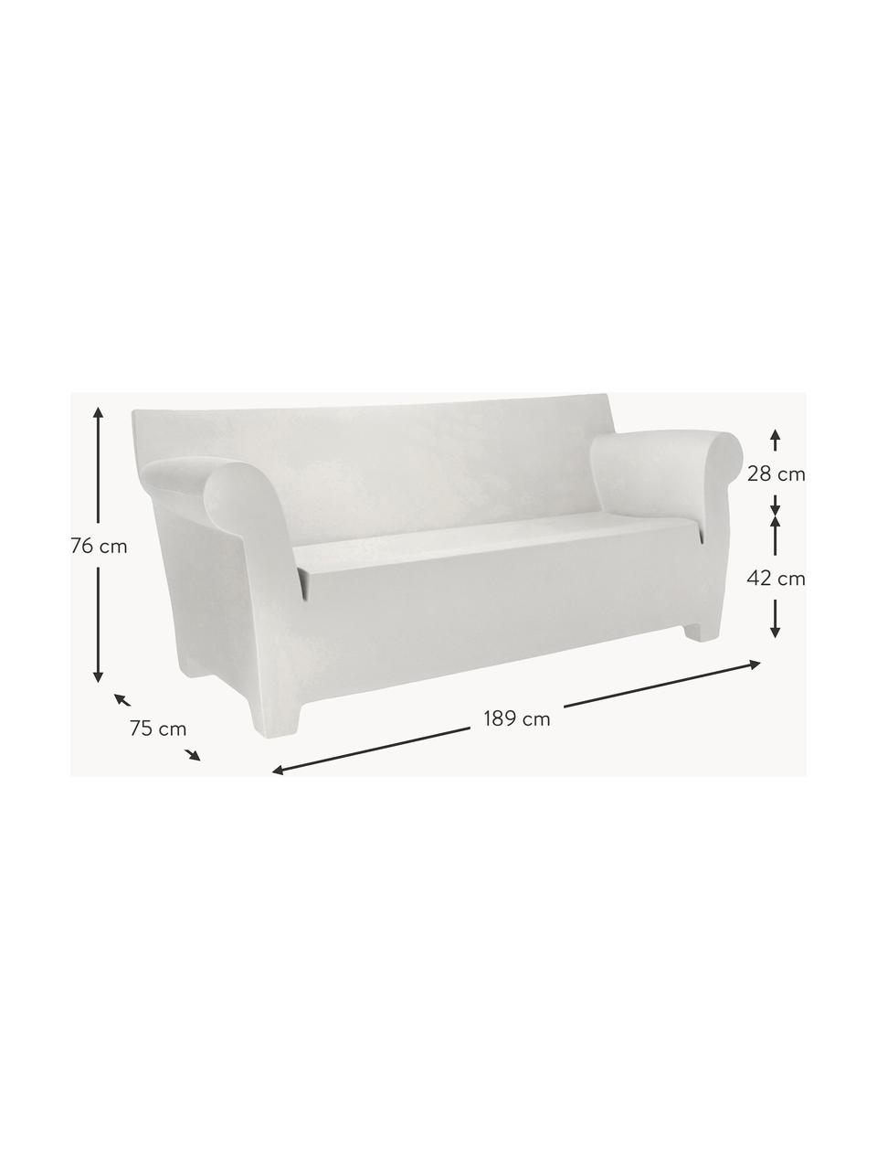 Gartensofa Bubble Club, Polyethylen, Weiss, B 189 x T 75 cm