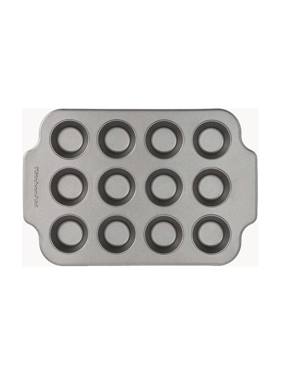 Forma na muffiny s nepřilnavou vrstvou Bakery, Ocel, aluminizovaná, Tmavě šedá, D 30 cm, Š 21 cm, V 3 cm