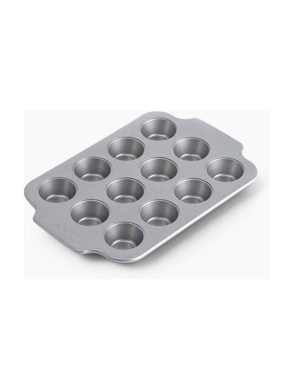 Forma do muffinek z powłoką zapobiegającą przywieraniu Bakery, Stal pokryta aluminium, Szary, D 30 x S 21 x W 3 cm