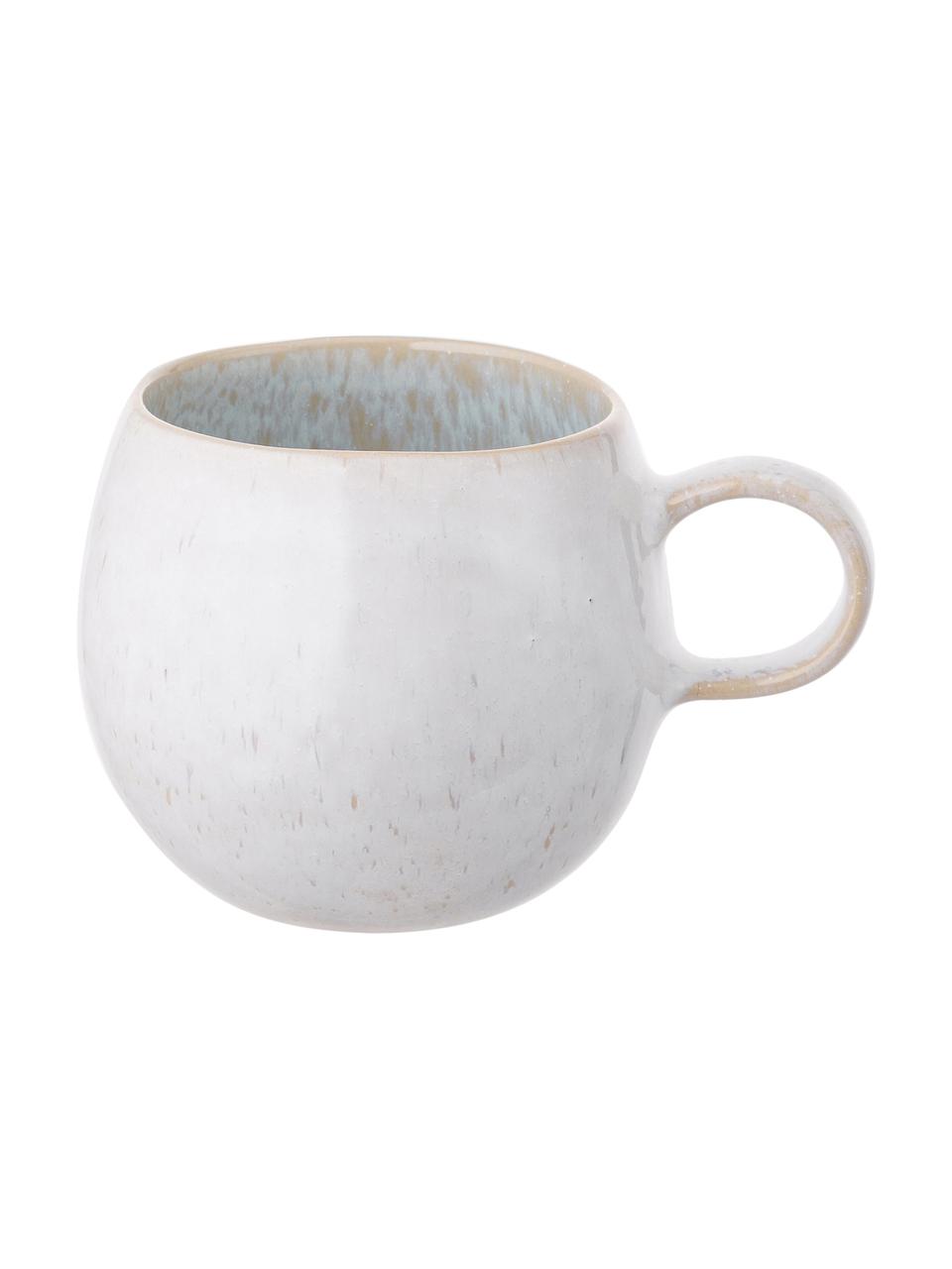 Tasse à thé peinte à la main Areia, 2 pièces, Bleu ciel, blanc cassé, beige clair