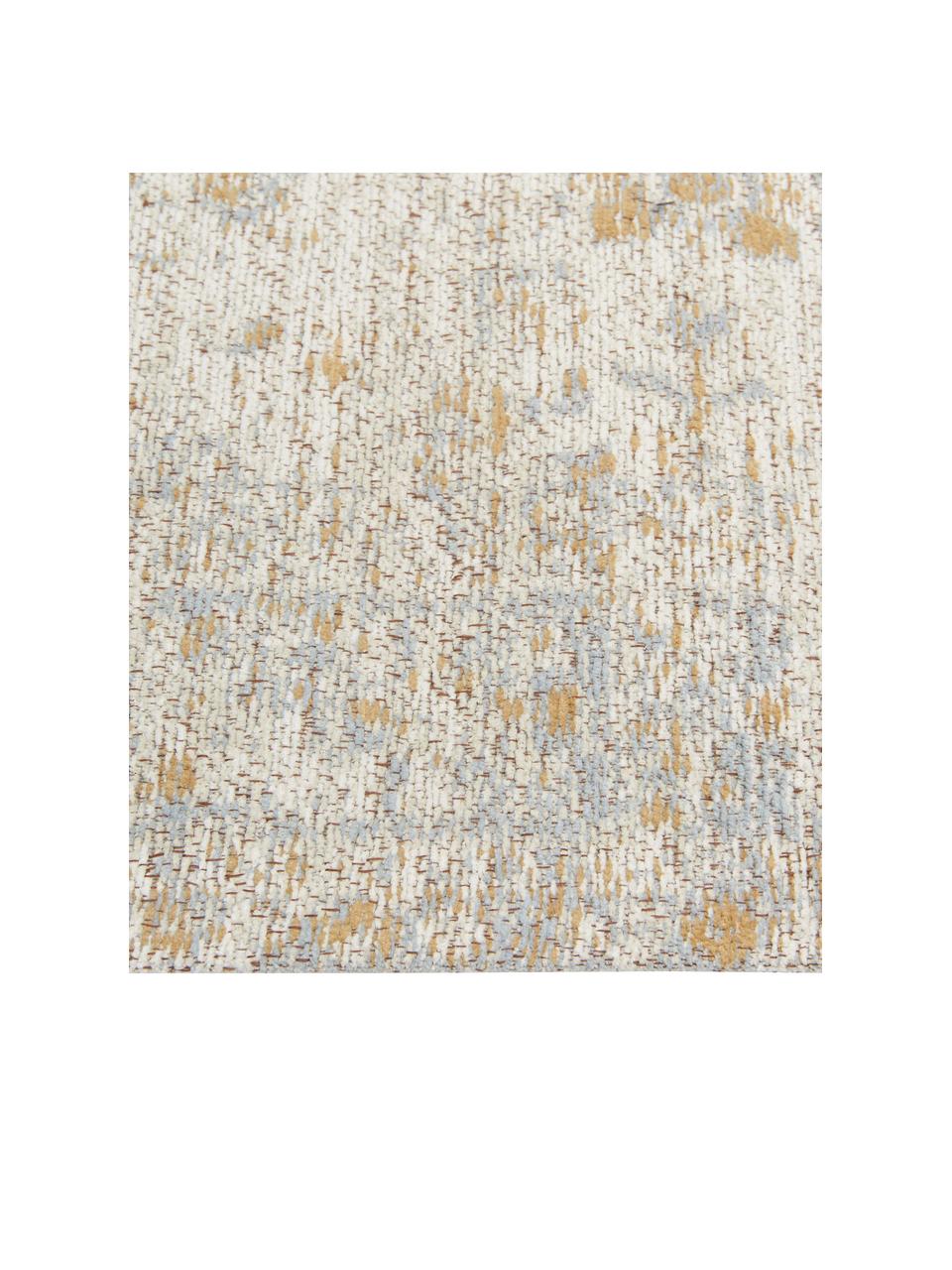 Tapis de couloir chenille tissé main Loire, Tons beiges, larg. 80 x long. 200 cm