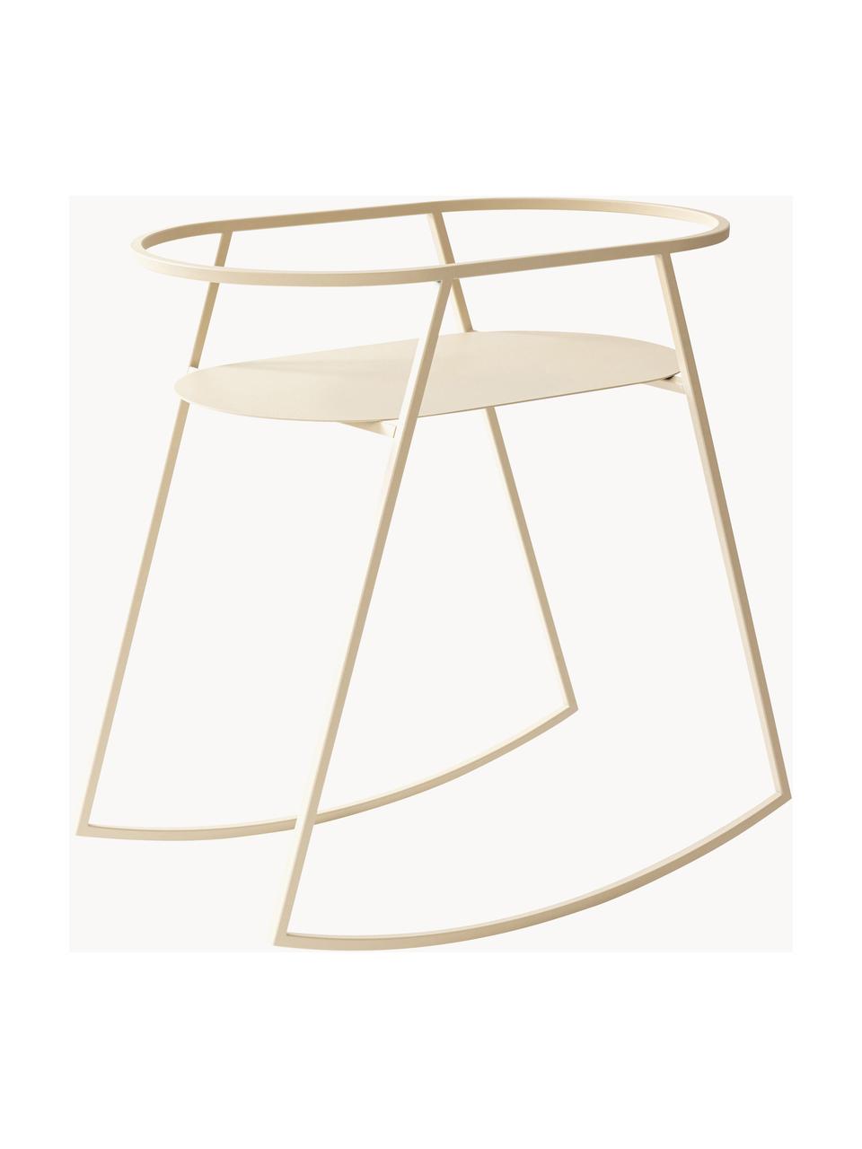 Ručně vyrobený stojan na kolébku Korsina, Ocel s práškovým nástřikem, Světle béžová, Š 77 cm, V 44 cm