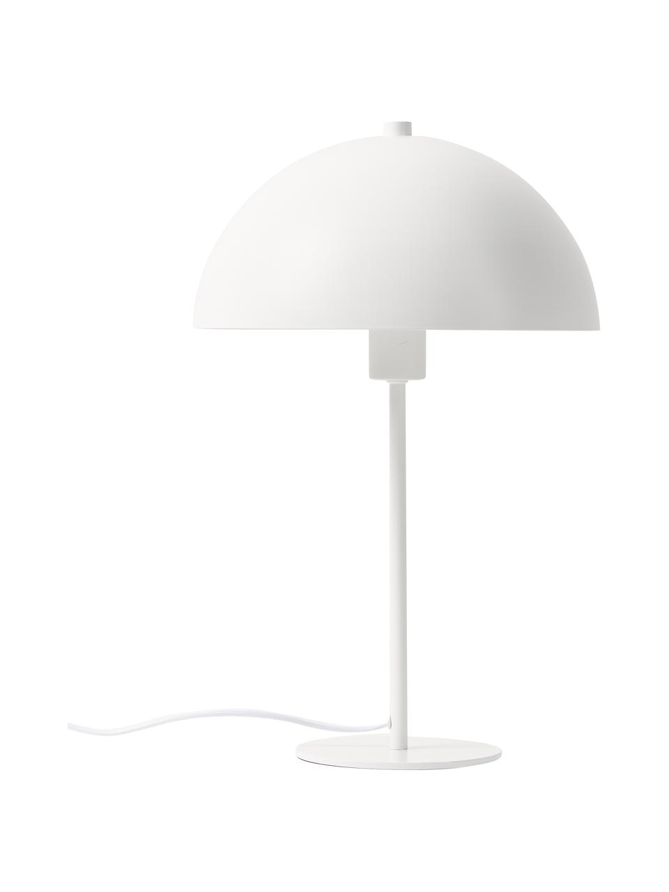 Lampada da tavolo bianca Matilda, Paralume: metallo verniciato a polv, Base della lampada: metallo verniciato a polv, Bianco, Ø 29 x Alt. 45 cm