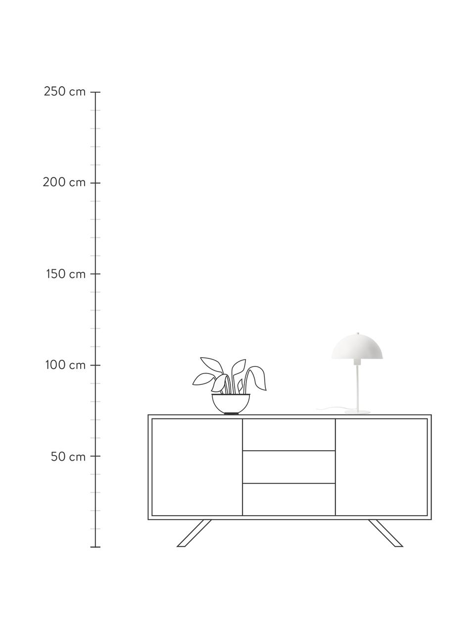 Lampada da tavolo Matilda, Paralume: metallo verniciato a polv, Base della lampada: metallo verniciato a polv, Bianco, Ø 29 x Alt. 45 cm