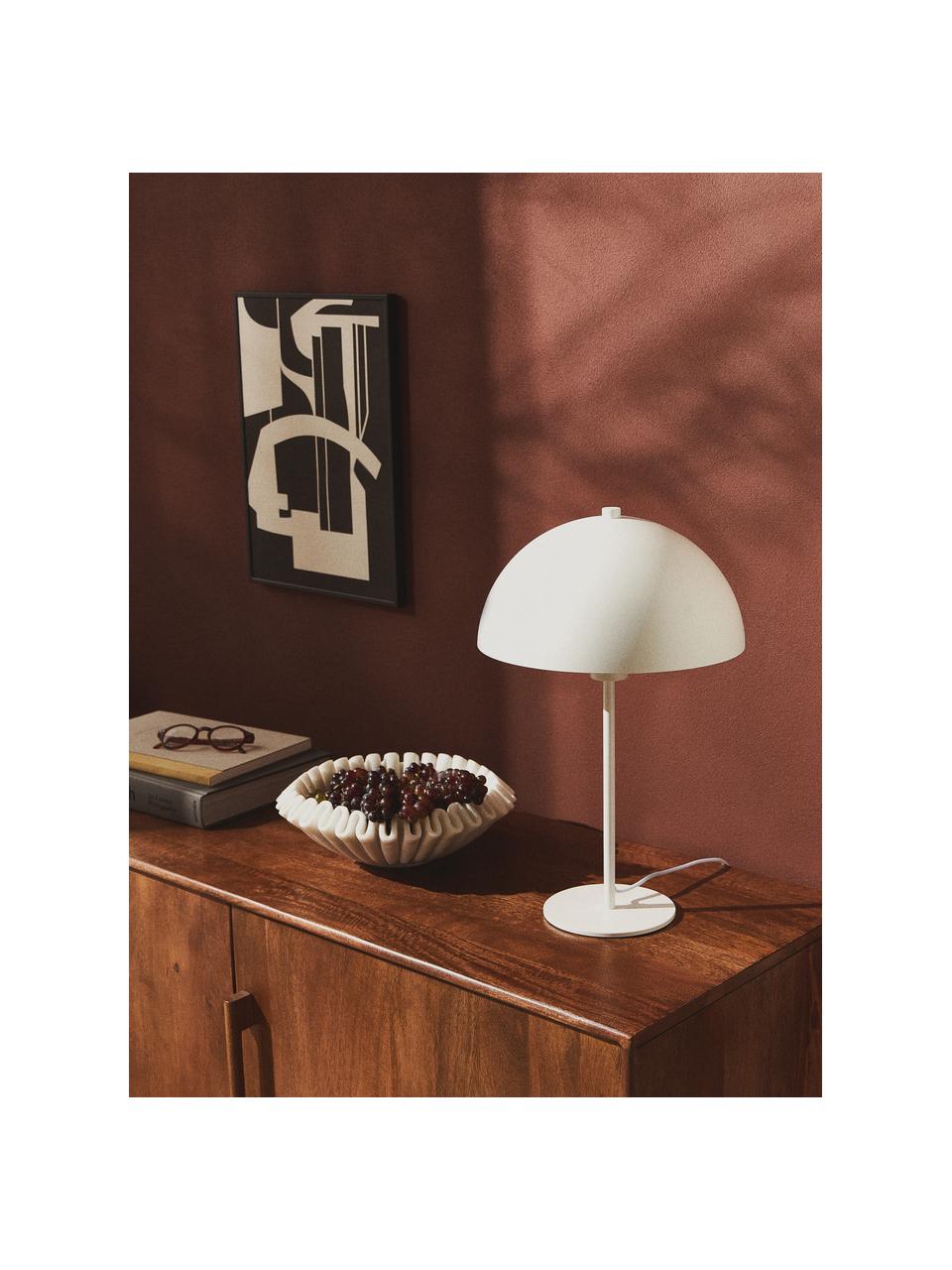 Lampada da tavolo Matilda, Paralume: metallo verniciato a polv, Bianco, Ø 29 x Alt. 45 cm