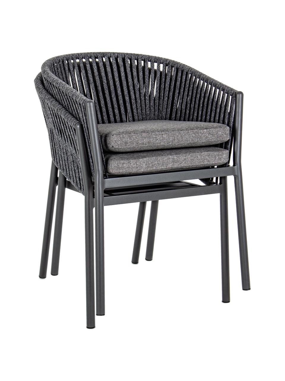 Stohovatelná zahradní židle Florencia, Antracitová, Š 60 cm, V 80 cm