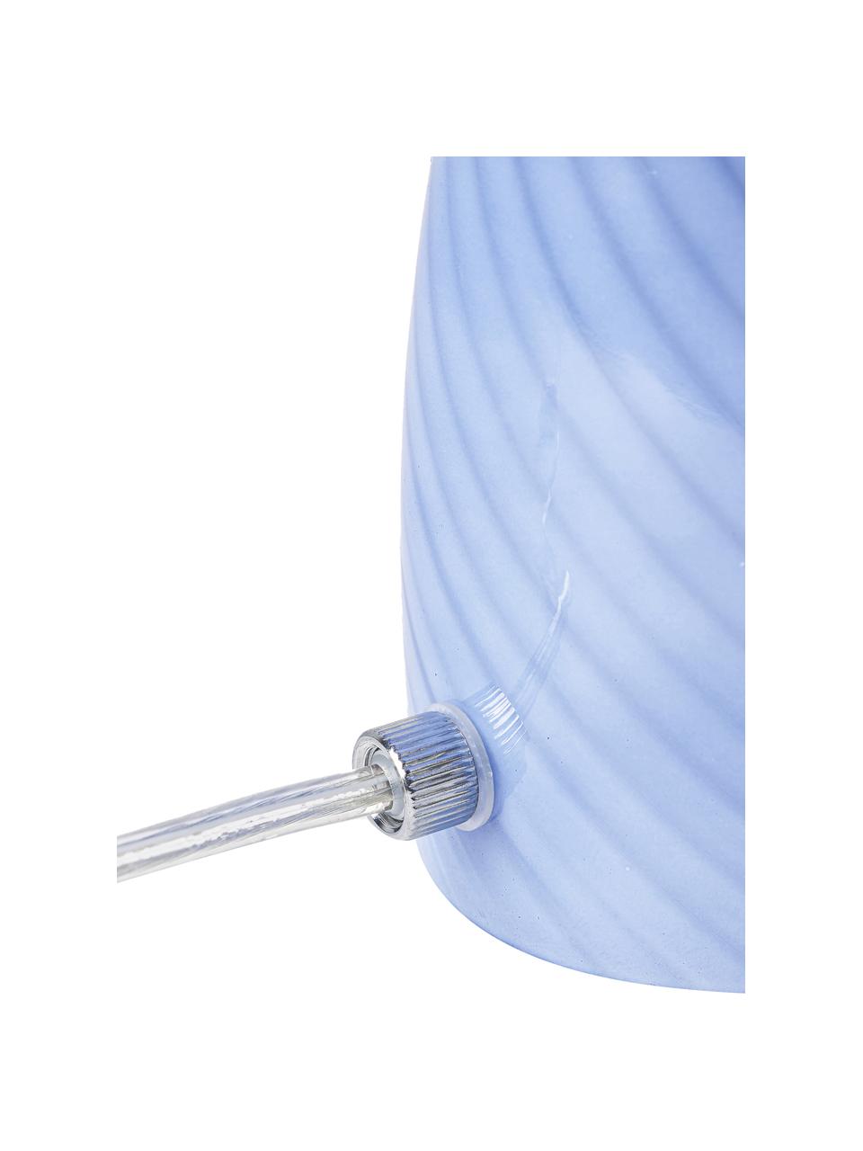 Petite lampe à poser en verre Mushroom, Gris-bleu, Ø 19 x haut. 23 cm