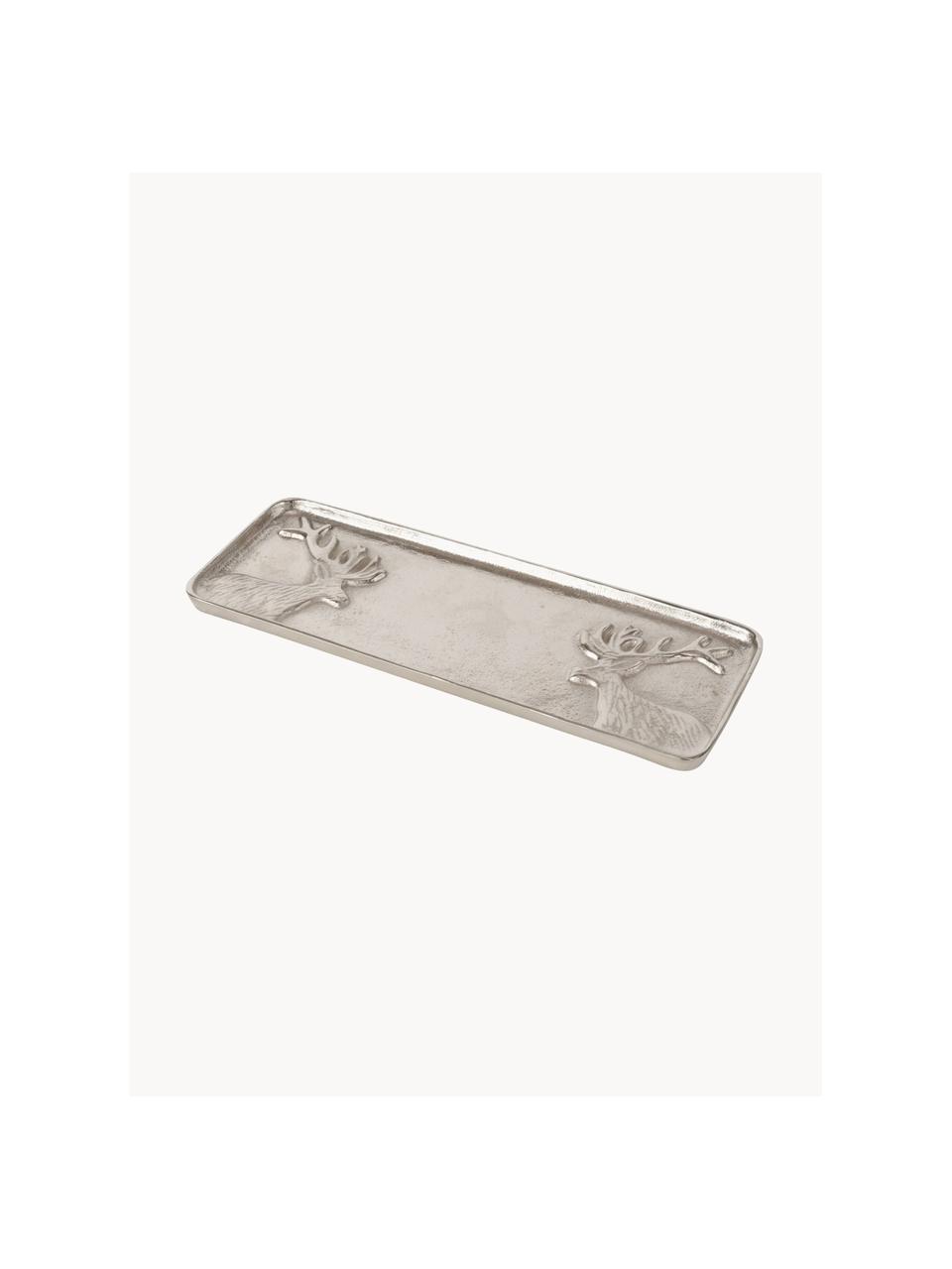 Dekorativní tác Egon, Potažený kov, Stříbrná, D 37 cm, Š 13 cm