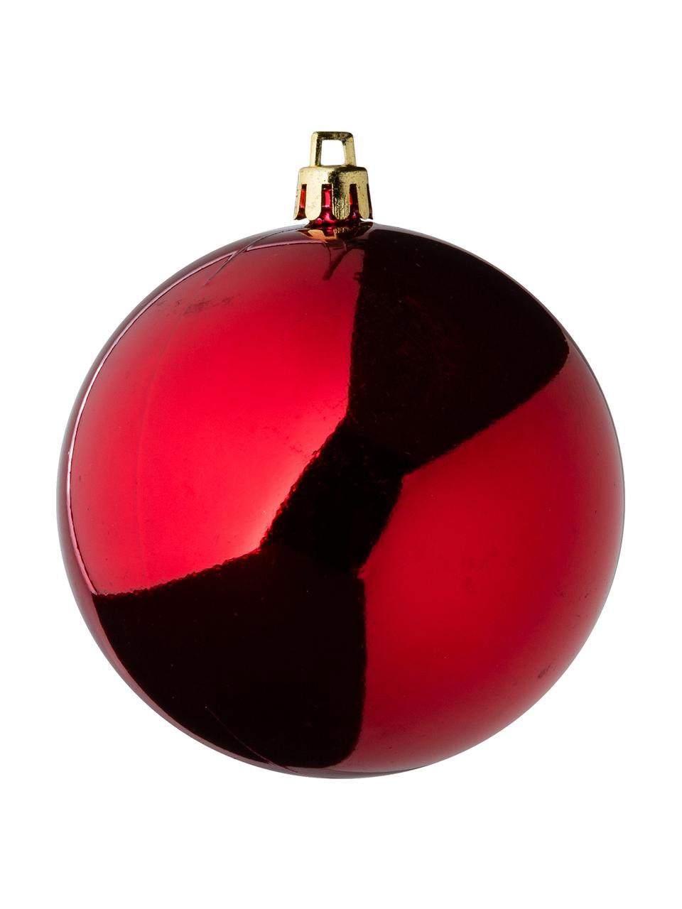 Set de bolas de Navidad Silvia, 46 uds., Plástico resistente a las roturas, Rojo, Set de diferentes tamaños