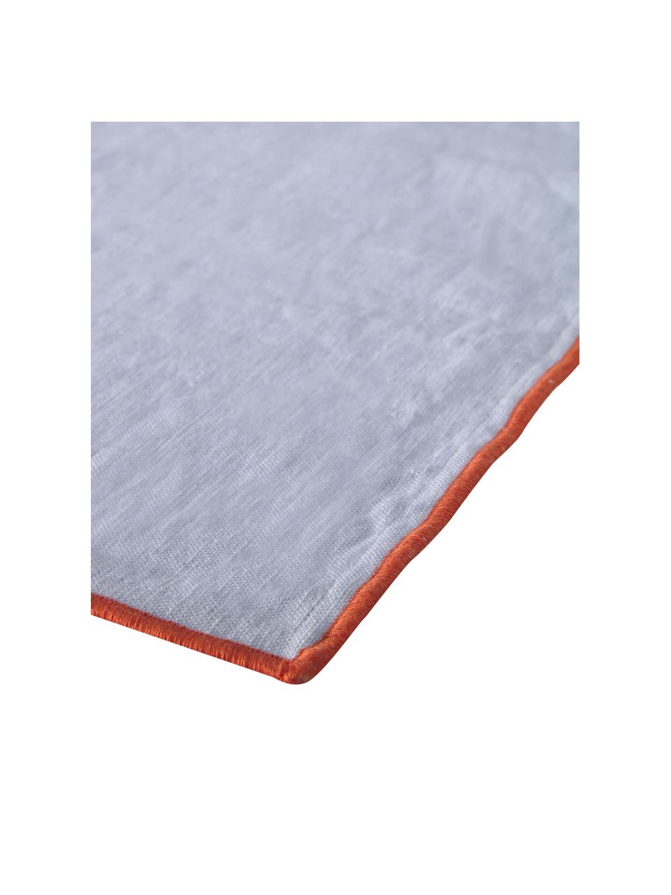 Ľanové stolové prestieranie Daneli, 2 ks, 50 % ľan, 50 % bavlna, Svetlomodrá, oranžová, Š 35 x D 50 cm
