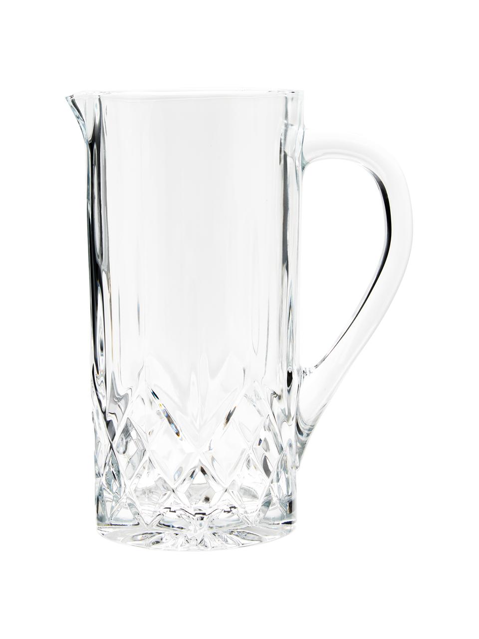 Jarra de cristal con relieve Opera, 1,2 L, Cristal Luxion, Transparente, Al 23 cm, 1,2 L