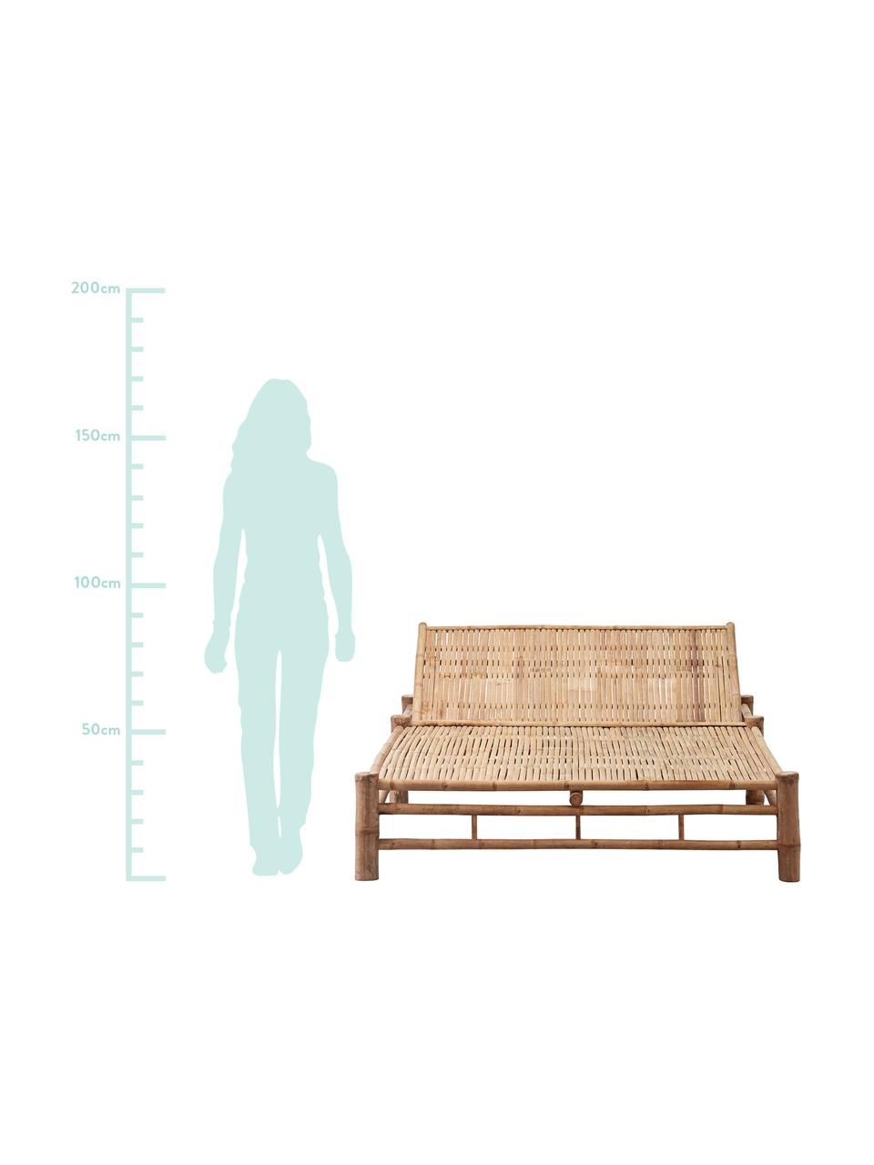 Bamboe daybed Mandisa, Onbehandeld bamboehout, Bamboehoutkleurig, B 150  x D 210 cm